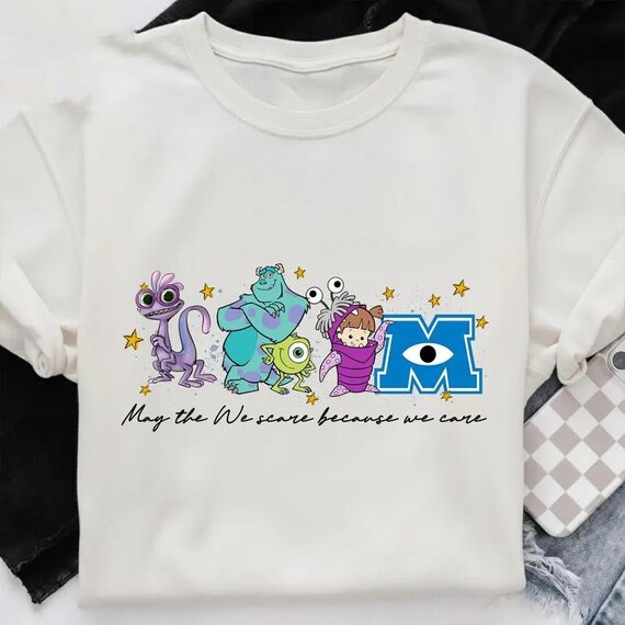 Retro Monsters Inc Sulley and Boo Shirt, Disney Monsters Inc Characters Shirt, Monster Shirt, Mike Wazowski Sully Boo Monsters Group Tee