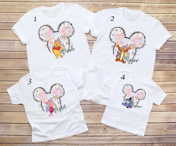 Disney Winnie The Pooh Shirt, Piglet, Tigger Eeyore Shirt, The Pooh Shirt, Disney Honeymoon, Disney Family Shirt, Disney Trip 2024 Shirt