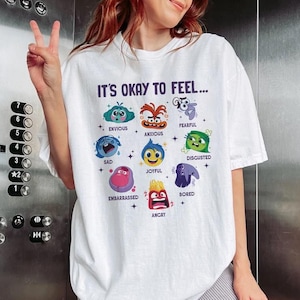 Disney Inside Out It&#39;s Okay To Feel All The Feels Shirt, Mental Health shirt, Inclusion Shirt, Speech Therapy Shirt,Disneylan Trip Shirt
