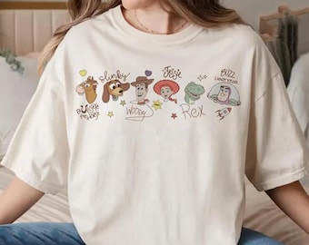 Camiseta de Toy Story de Disney Pixar, camiseta de vacaciones familiares de Toy Story, camiseta de Woody, Buzz, Rex, Hamm, camiseta de Pizza Planet, viaje a Disneyland Magic Kingdom