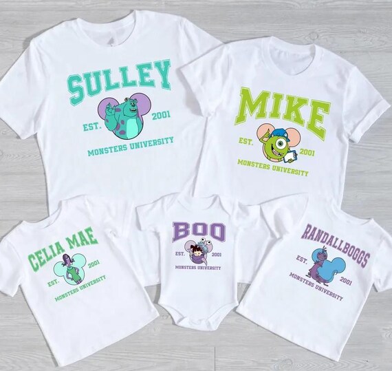 Monster Inc Est. Family Shirt,Monster Character Shirt,Monster World Birthday Party Shirt,Monster Inc Party Shirt,Personalized Shirt