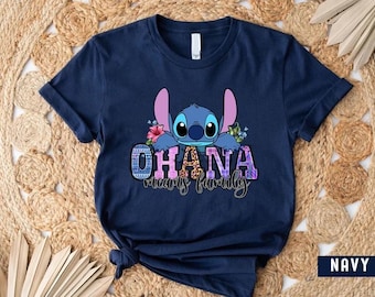 Ohana betekent familieshirt, Disney Stitch shirt, Hawaii Aloha familie-uitstapje vakantie shirt, Disneyworld shirt, grappig Disney-personage T-shirt