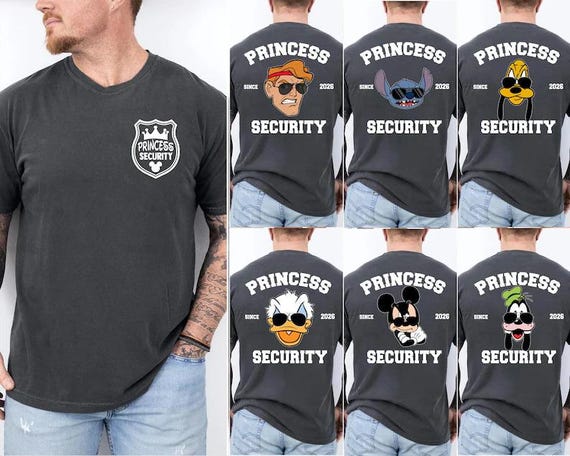 Disney Customize Mickey Olaf Disney Princess Security Shirt, Happy Father's Day Tee, Dad Birthday Gift, Boyfriend Birthday, Daddy Daughter