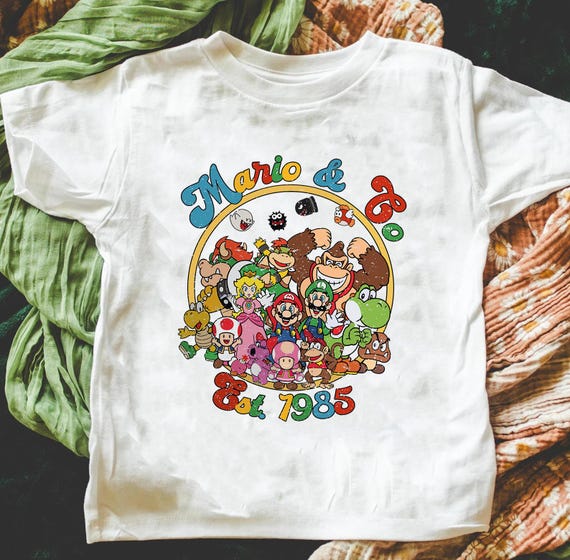 Mario and Friends Co. Est 1985 Shirt, Retro Super Mario Shirt, Mario Family Shirt,Super Mario Matching Tee, Super Mario Birthday Party Tee