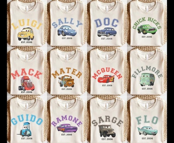 Disney Cars T-shirt, Pixar Lightning McQueen Tee, Tow Mater Sweatshirt, Sally Carrera Tee, Disney Family Trip Shirt, Disneyland Vacation Tee
