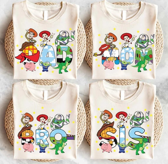 Toy Story Dad Toy Story Mom, Dad Mom Disney Birthday Tee, Family Toy Story Matching Birthday Shirt, Dad Mom shirt, Couple shirt