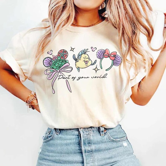 Coquette Bow Minnie Headband Disney The Little Mermaid Princess Ariel Shirt, Disney Girl Trip Tee, Prince Eric Ursula Mermaid Birthday Girl