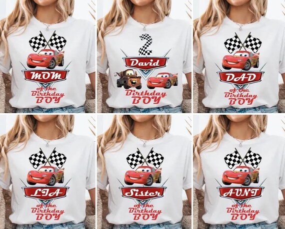 Disney Cars Birthday Boy Shirt, Lightning McQueen Birthday Tee, Disney Family Birthday Shirts, Pixar Lightning McQueen Birthday Girl Shirt