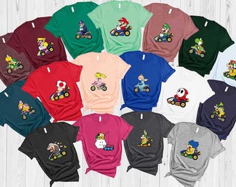 Mario Kart Shirt, Mario Kart Characters Shirt, Mario Character Shirt, Mario Family Shirt, Super Mario Gaming Shirt, Mario Shirt