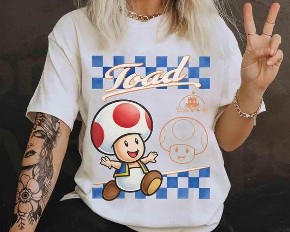 Super Mario Toad Shirt,Christmas Party Mario Shirt,Super Mario Character Shirt,Super Mario Birthday Party Shirt,Mario & Friend Party Shirt