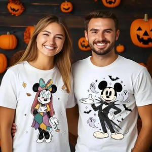 Mickey and Minnie Halloween Shirts: Spooky Season Couple Tees