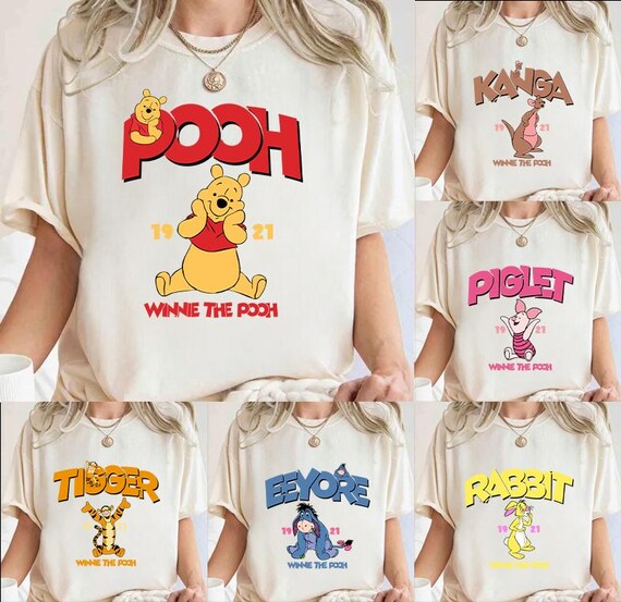 Winnie The Pooh Shirt, Retro Pooh Bear & Friends Tee, Disney Family Trip 2025 T-Shirt, Cute Disneyworld Pooh Shirt