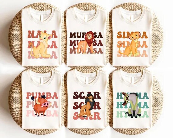 The Lion King Character Shirt, Disney Animal Kingdom Shirt, Simba And Nala Matching Shirt, Disneyland Zoo Shirt, Disney Family Trip Shirt,