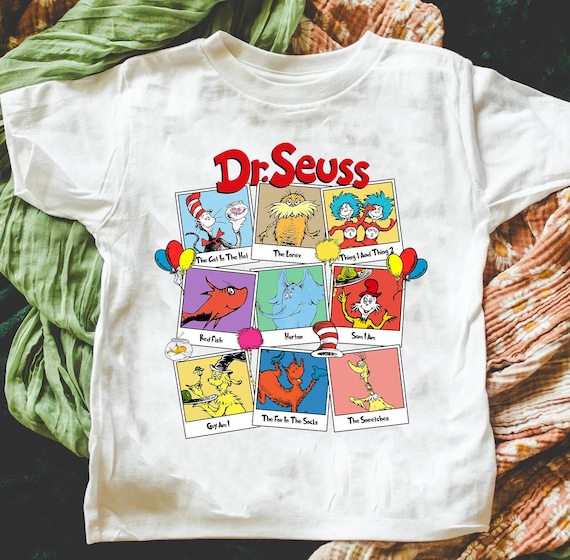 Dr.Seuss Character Photo Shirt, Reading Day T-shirt, Read Across Shirt, Cat In The Hat Kids Toddler Adult Shirt,Reading Week Matching Shirt