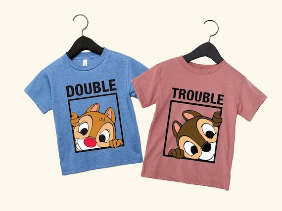 Chip and Dale shirt, Double Trouble Shirt, Disney Couple Shirts, Disney Family Shirts, Disney Vacation shirt, Sibling shirt, Brother Shrt