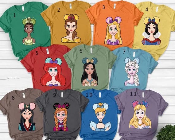 Disney Princess Face Shirt, Disney Watercolor Princes Shirt Disney Vacation,Disney Princess Sweatshirt Disney Girls Trip,Princess Castle Tee