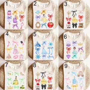 Disney Princess Coquette Bows Shirt And Sweatshirt,Disney Family Trip Shirt, Disney Princess Shirt,Disney Girl Trip Shirt,Princess Bow Shirt