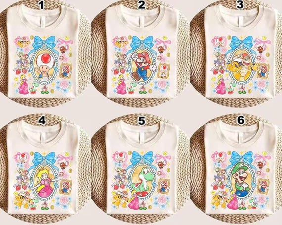 Super Mario Family Shirt,Christmas Party Mario Shirt,Super Mario Character Shirt,Super Mario Birthday Party Shirt,Mario & Friend Party Shirt