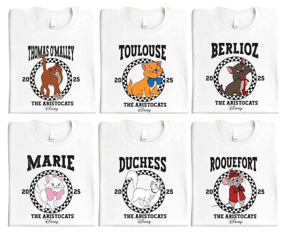 Retro Disney The Aristocats Est 1970 Marie Duchess Berlioz Toulouse Cat Shirt, Disneyland Trip Gift, Matching Family Shirts, Magic Kingdom