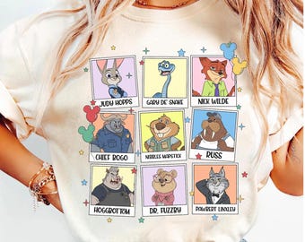 Disney Zootopia 2 Est-filmen T-shirt, Judy Hopps Nick Wilde Gary De'Snake, Zootropolis, Disneyland familjeresa 2025 T-shirt