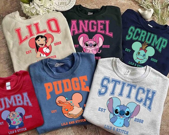 Disney Lilo and Stitch 2025 Mickey Head Full Characters T-Shirt, Disney Lilo & Stitch Shirt, Disneyland Matching Family Shirt, Magic Kingdom