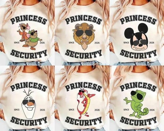 Disney Customize Mickey Olaf Disney Princess Security Shirt, Happy Father's Day Tee, Dad Birthday Gift, Boyfriend Birthday, Daddy Daughter