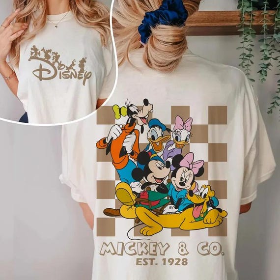 Mickey And Friends Shirt And Sweatshirt,Disney Character Shirt,Mickey Co Est 2 Side Shirt,Disney Family Shirt,Disney Group Matching Shirt