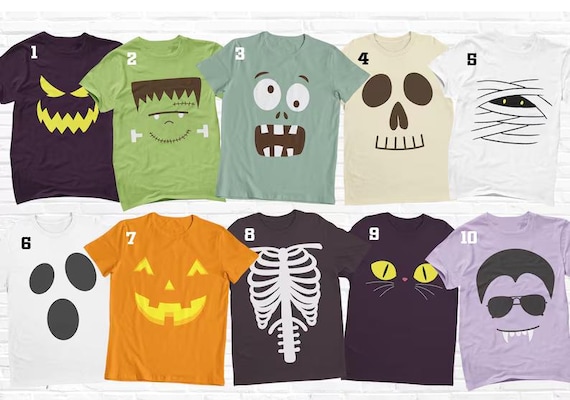 Halloween Monster Face Shirt: Family Matching Group Tee