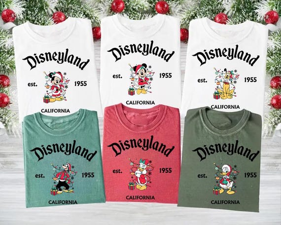 Disney Mickey and Friends Christmas Est Shirt, Mickey Characters Disneyland Xmas Tee, Family Christmas Matching Shirt, Disney Trip