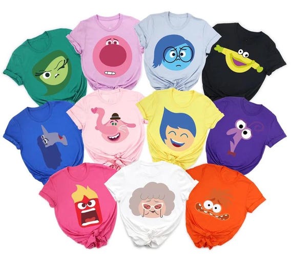 Inside Out Character Face Shirts, Inside Out 2 Shirt Inside Out Group Matching, Disneyland Trip Shirt, Inside Out Custome Family Party Shirt