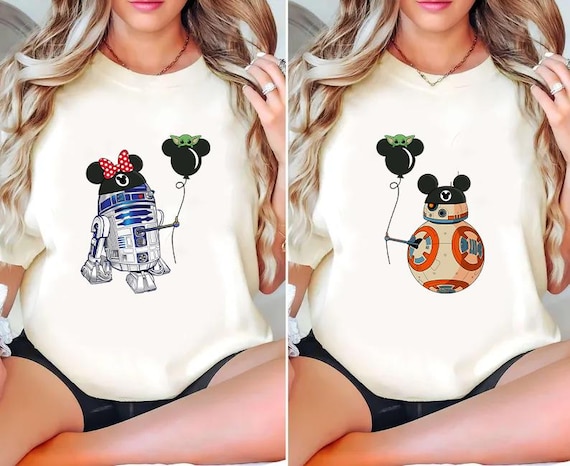 Retro Disney Star Wars Characters T-shirt, R2D2 Bb8 Balloon Shirts, Disneyworld Shirt, Disneyland Family Trip Shirt, Birthday Gift Tee