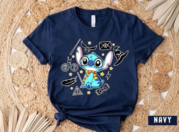 Disney Potter Stitch T-shirt,Wizard Stitch Shirt,Disney Shirt,Disney Trip Shirt,Disney Kids Shirt,Holiday Shirt,Magic Shirt,Stitch Lover Tee