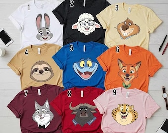 Camiseta del Departamento de Policía de la película Zootopia 2 de Disney, Judy Hopps, Nick Wilde, Gary De'Snake, Zootrópolis, viaje familiar a Disneyland 2025