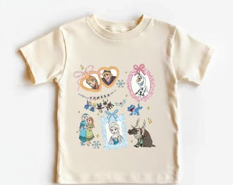 Coquette Bows Watercolor Disney Frozen Shirt, Elsa and Anna Princess Tee, Olaf and Sven Tee, Magic Kingdom Disneyland Family Trip