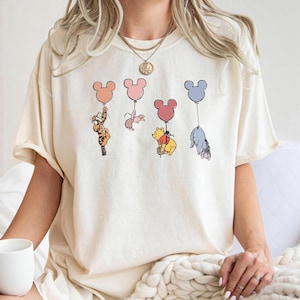 Winnie The Pooh Friends Shirt And Sweatshirt, Winnie The Pooh Shirt, Pooh Balloons Shirt, Disney Trip Shirt,Disney Family Matching Shirt
