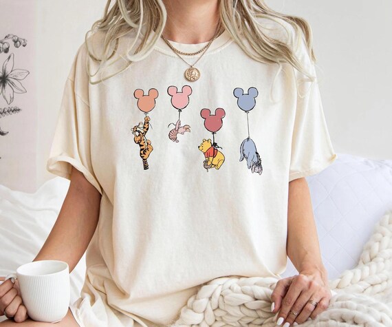 Winnie The Pooh Friends Shirt And Sweatshirt, Winnie The Pooh Shirt, Pooh Balloons Shirt, Disney Trip Shirt,Disney Family Matching Shirt