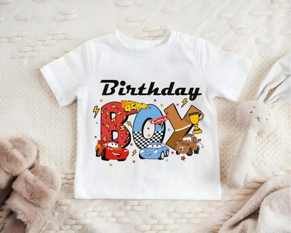 Disney Cars Family T-Shirt, McQueen Birthday Boy Gift, Race Car Birthday Party Sweatshirt, Mama Dada Tee, Pixar Cars Birthday Shirt