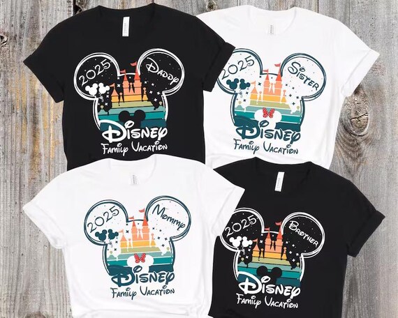 Disney Vacation Family Shirts, Personalized Disney Vacation 2025 Shirts, Custom Disney Family Matching Shirts, Disney Magical Castle Shirts