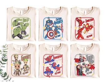 Camiseta y sudadera inspiradas en los superhéroes de los Vengadores: camiseta de Rogers & Barnes, camiseta de todos los personajes