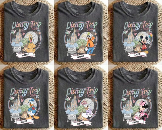 Disney Trip 2026 Family Shirts, Family Vacation 2026 Shirt, Disney Castle Trip 2026 Shirt, Disney Trip 2026 Shirt, Custom Name Shirt
