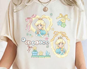 Camisa Coquette Bow Princess Rosalina, Camisa Mario para mujer, Camisa Coquette Star Girls Trip, Camisa Mario Coquette