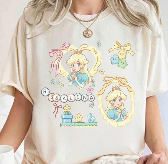 Coquette Bow Princess Rosalina Shirt, Mario Womens Shirt, Coquette Star Girls Trip Shirt, Mario Coquette Shirt