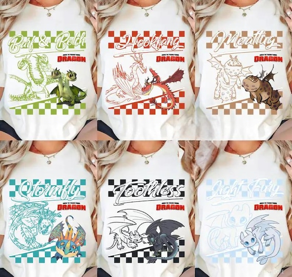 Disney How to Train Your Dragon Est 2010 Shirt, Disney Night Fury Light Fury Astrid Hiccup Tee, Magic Kingdom, Disneyland Matching Shirts