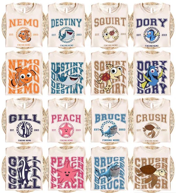 Disney Finding Nemo Shirt, Nemo and Friends T-Shirt, Finding Dory Tee, Crush and Squirt Sweatshirt, Pixar Nemo Matching Shirt