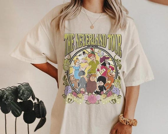 The Neverland Tour Shirt, Never Grow Up Shirt, Peter Pan Shirt, Disney Group Matching Shirts, Wendy Captain Hook Tick-Tock Tinker Bell Shirt