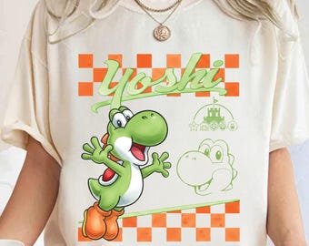 Super Mario Yoshi Shirt,Super Mario Character Shirt, Super Mario Family Shirt,Super Mario Birthday Party Shirt,Mario & Friend Party Shirt