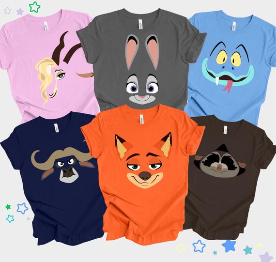 Disney Zootopia 2 Face Movie Police Department Shirt, Judy Hopps Nick Wilde Gary De'Snake , Zootropolis, Disneyland Family 2025 Trip Shirt