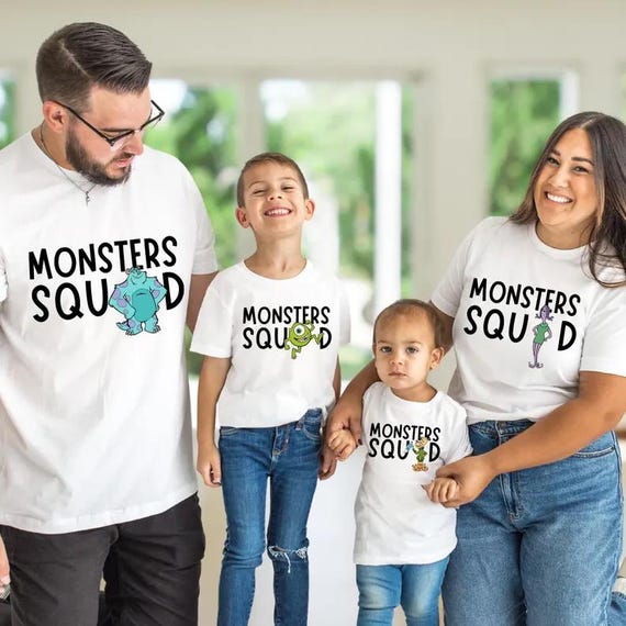 Monster Inc Squad Family Shirt,Monster Character Shirt,Monster World Birthday Party Shirt,Monster Inc Party Shirt,Personalized Shirt