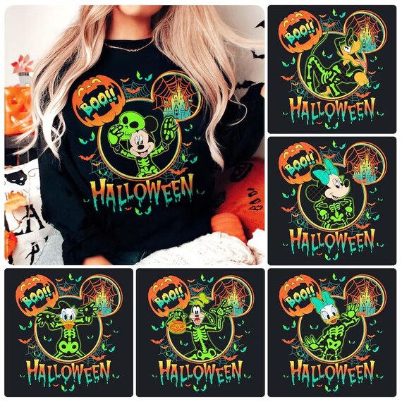 Disney Halloween All Characters Shirts, Mickey And Friends Halloween Shirt, Halloween Party Shirt, Disney Family Halloween Shirts