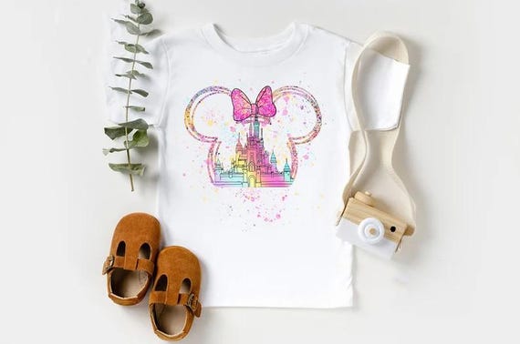 Disney Watercolor Shirt, Disney Minnie Ears Shirt, Disney Princess Shirt, Mama Mini Matching Shirt, Disney Girls Trip, Princess Castle Shirt